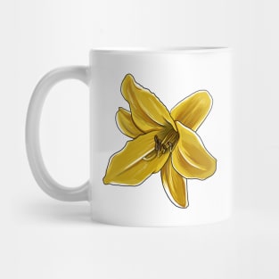 Bright Yellow Floral Mug